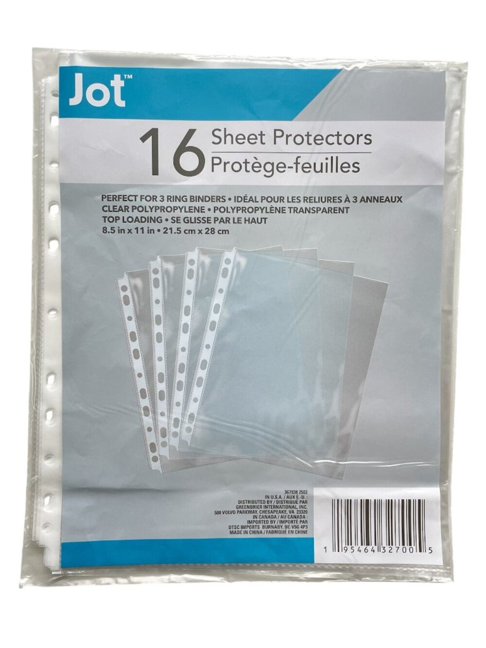 Jot 16 Sheet Protectors